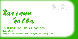 mariann holba business card